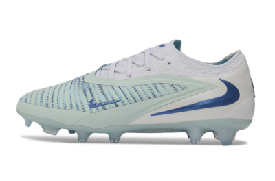 Nike Phantom 6 Elite Low FG Firm Ground Soccer Cleats - White/Glacier Blue/Metallic Royal