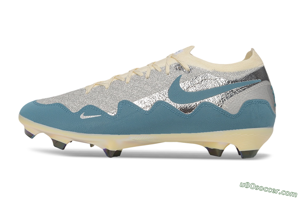 Nike Air Zoom Mercurial Vapor 17 Elite FG Firm Ground Soccer Cleats - Blue/Dusty Blue/Metallic Silver 2