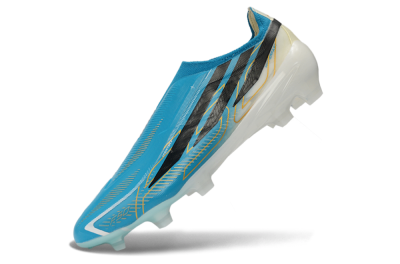 Adidas F50 Hyperfast Elite Laceless FG Firm Ground Soccer Cleats - Blue/Lucid Blue/White