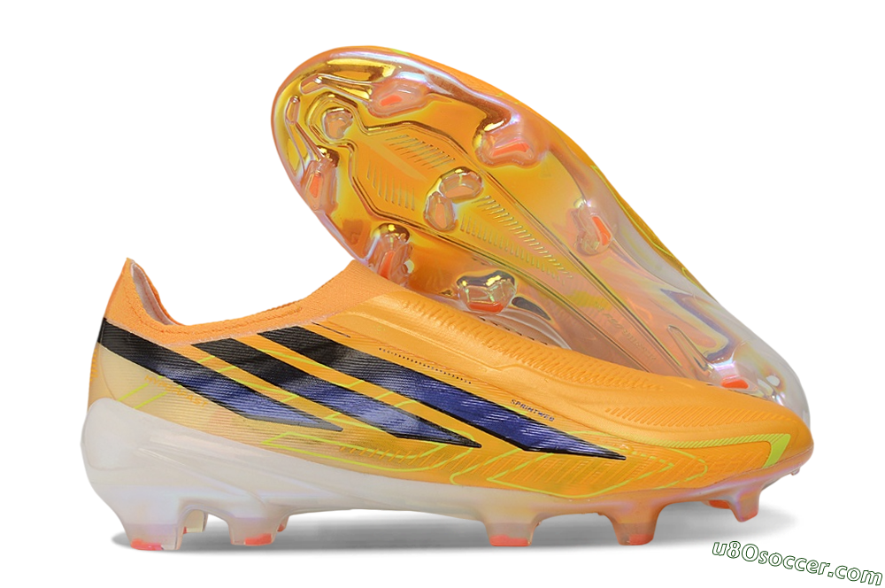 Adidas F50 Hyperfast Elite Laceless FG Firm Ground Soccer Cleats - Orange/Solar Orange/Core Black 1