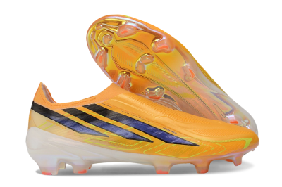 Adidas F50 Hyperfast Elite Laceless FG Firm Ground Soccer Cleats - Orange/Solar Orange/Core Black