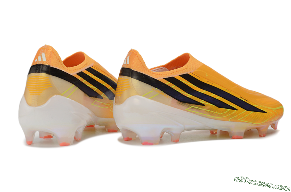 Adidas F50 Hyperfast Elite Laceless FG Firm Ground Soccer Cleats - Orange/Solar Orange/Core Black 6