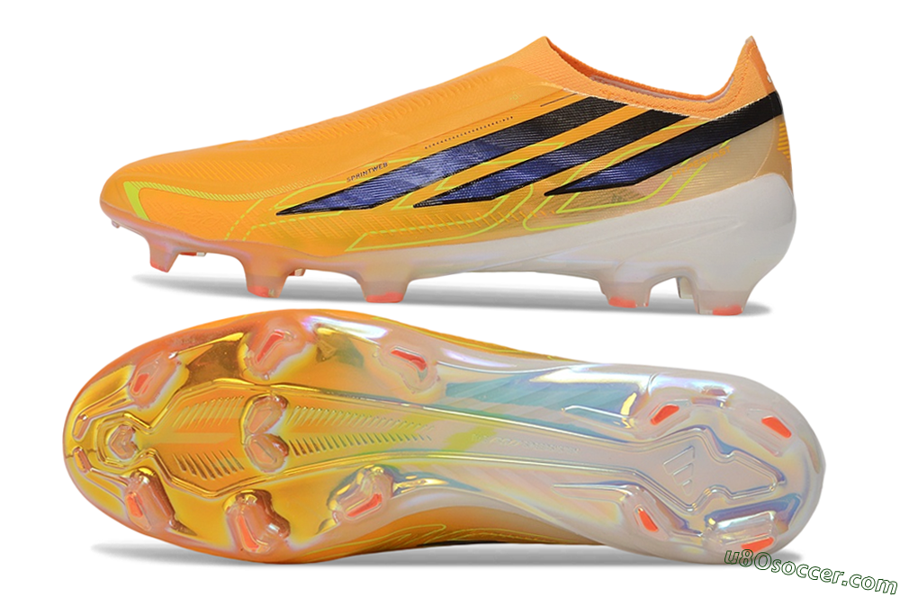 Adidas F50 Hyperfast Elite Laceless FG Firm Ground Soccer Cleats - Orange/Solar Orange/Core Black 0