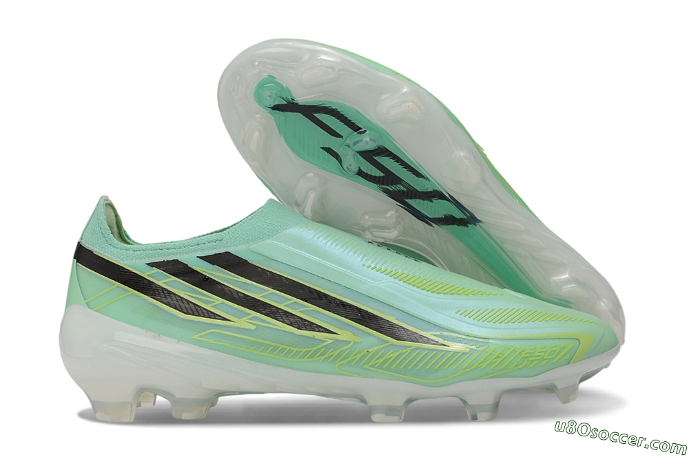 Adidas F50 Hyperfast Elite Laceless FG Firm Ground Soccer Cleats - Green/Mint Rush/Core Black 1