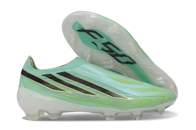 Adidas F50 Hyperfast Elite Laceless FG Firm Ground Soccer Cleats - Green/Mint Rush/Core Black