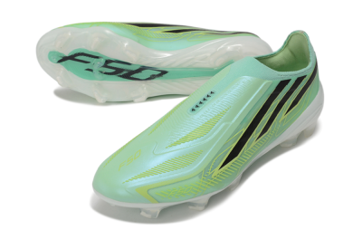 Adidas F50 Hyperfast Elite Laceless FG Firm Ground Soccer Cleats - Green/Mint Rush/Core Black