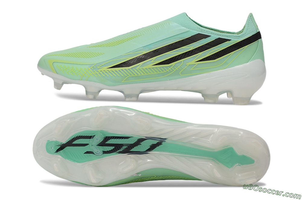 Adidas F50 Hyperfast Elite Laceless FG Firm Ground Soccer Cleats - Green/Mint Rush/Core Black 0