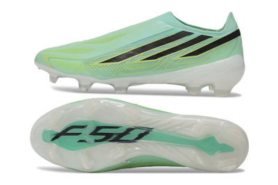 Adidas F50 Hyperfast Elite Laceless FG Firm Ground Soccer Cleats - Green/Mint Rush/Core Black