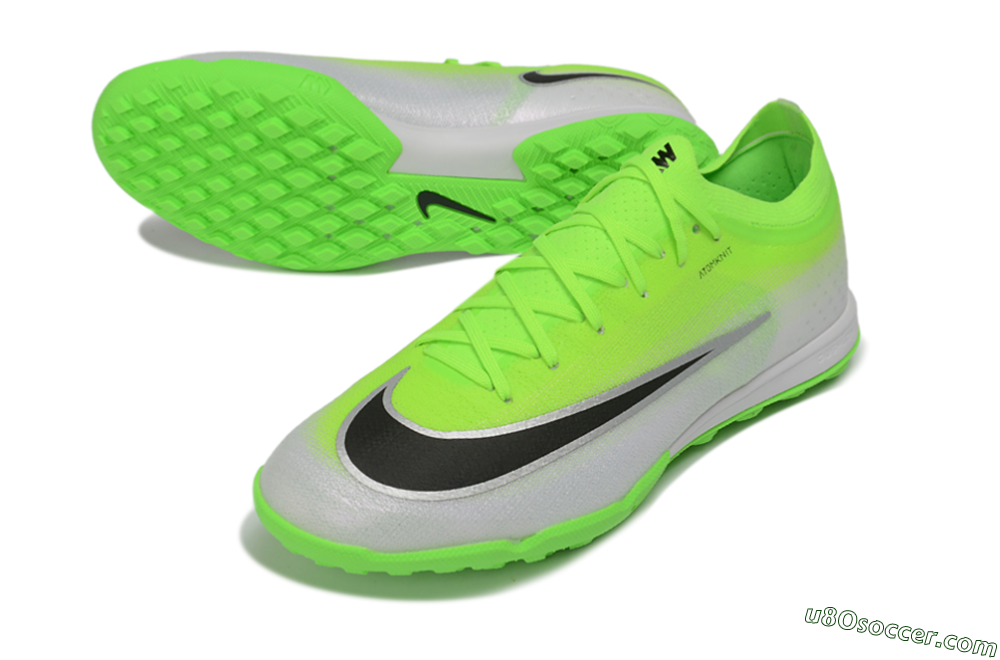 Nike Air Zoom Mercurial Vapor 17 Elite TF Artificial Turf Soccer Shoes - Green/Volt/Metallic Silver 3