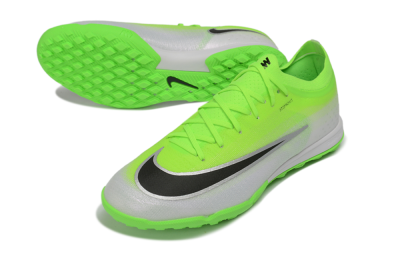 Nike Air Zoom Mercurial Vapor 17 Elite TF Artificial Turf Soccer Shoes - Green/Volt/Metallic Silver