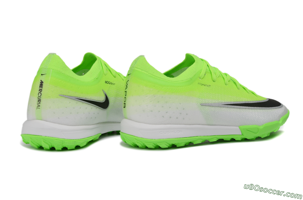 Nike Air Zoom Mercurial Vapor 17 Elite TF Artificial Turf Soccer Shoes - Green/Volt/Metallic Silver 6