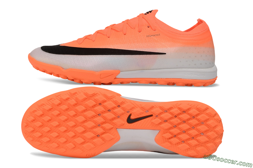 Nike Air Zoom Mercurial Vapor 17 Elite TF Artificial Turf Soccer Shoes - Orange/Bright Crimson/Metallic Silver 0