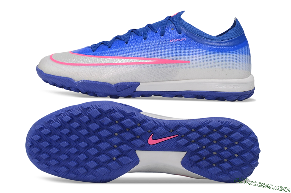 Nike Air Zoom Mercurial Vapor 17 Elite TF Artificial Turf Soccer Shoes - Blue/Royal Blue/Metallic Silver 0