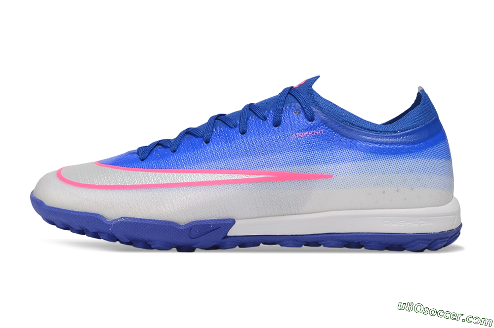 Nike Air Zoom Mercurial Vapor 17 Elite TF Artificial Turf Soccer Shoes - Blue/Royal Blue/Metallic Silver 2