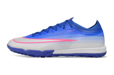 Nike Air Zoom Mercurial Vapor 17 Elite TF Artificial Turf Soccer Shoes - Blue/Royal Blue/Metallic Silver