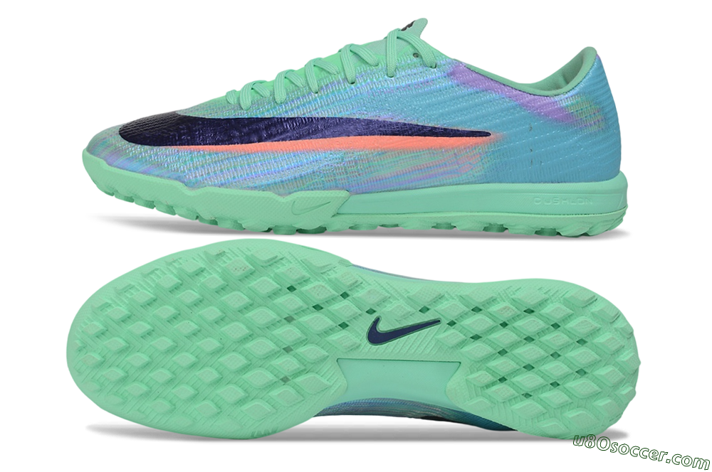 Nike Air Zoom Mercurial Superfly 11 Elite TF Artificial Turf Soccer Shoes - Green/Mint Foam/Deep Purple 0