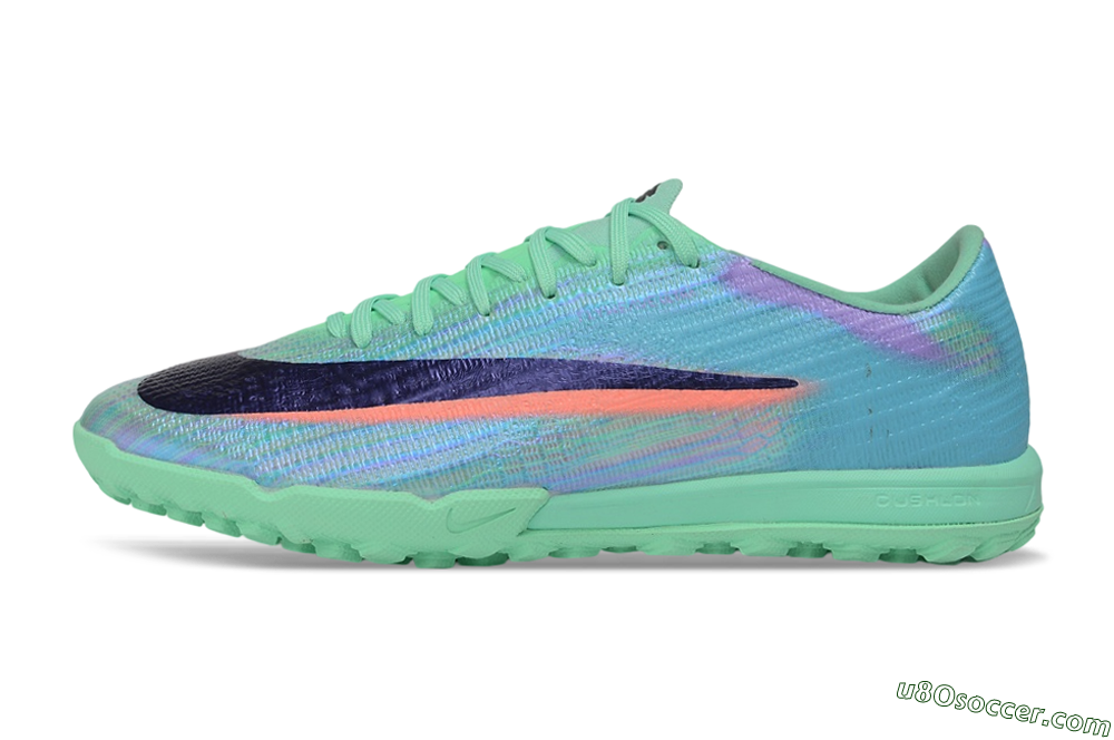 Nike Air Zoom Mercurial Superfly 11 Elite TF Artificial Turf Soccer Shoes - Green/Mint Foam/Deep Purple 2