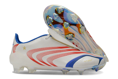 Adidas F50 Elite Tunit FG Firm Ground Soccer Cleats - White/Solar Red/Blue Rush