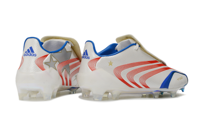 Adidas F50 Elite Tunit FG Firm Ground Soccer Cleats - White/Solar Red/Blue Rush