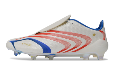 Adidas F50 Elite Tunit FG Firm Ground Soccer Cleats - White/Solar Red/Blue Rush