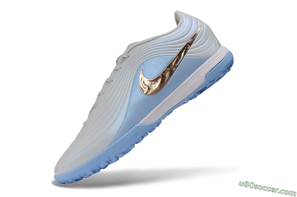 Nike Tiempo Legend 11 Elite TF Artificial Turf Soccer Shoes - Blue/Atmosphere Grey/Metallic Copper 6
