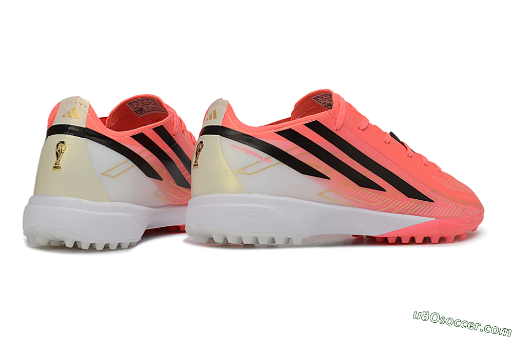 Adidas F50 Hyperfast Pro TF Artificial Turf Soccer Shoes - Pink/Solar Pink/Cloud White 6