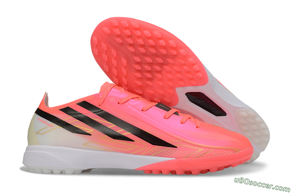 Adidas F50 Hyperfast Pro TF Artificial Turf Soccer Shoes - Pink/Solar Pink/Cloud White 1