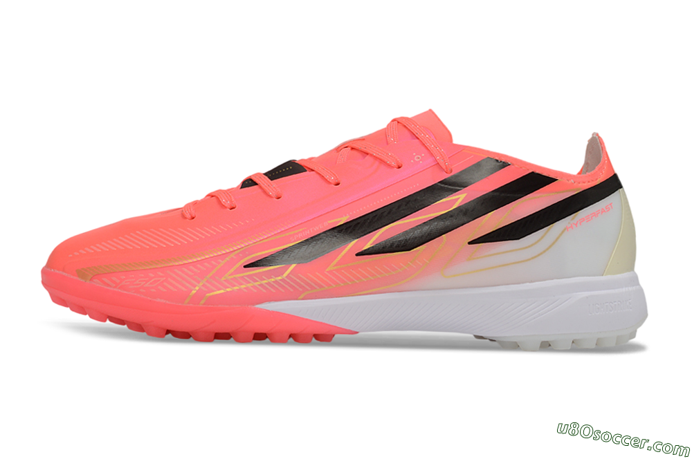 Adidas F50 Hyperfast Pro TF Artificial Turf Soccer Shoes - Pink/Solar Pink/Cloud White 2