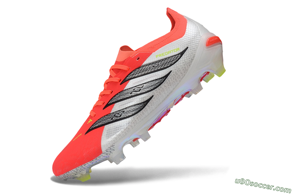 Adidas Predator 26 Elite FG Firm Ground Soccer Cleats - Orange/Solar Red/White 6