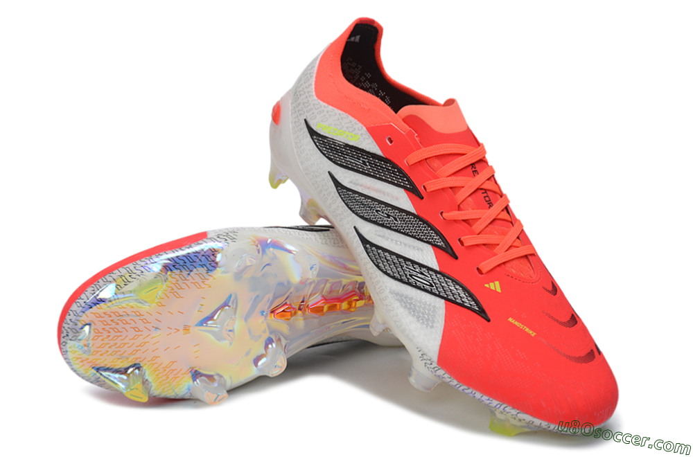 Adidas Predator 26 Elite FG Firm Ground Soccer Cleats - Orange/Solar Red/White 4