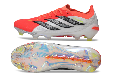 Adidas Predator 26 Elite FG Firm Ground Soccer Cleats - Orange/Solar Red/White