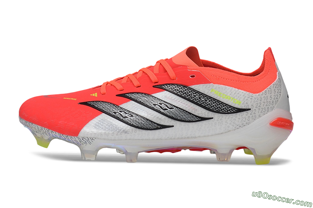 Adidas Predator 26 Elite FG Firm Ground Soccer Cleats - Orange/Solar Red/White 2