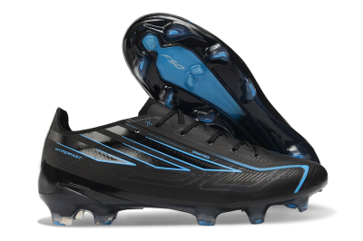 Adidas F50 Hyperfast Elite FG Firm Ground Soccer Cleats - Black/Core Black/Lucid Blue