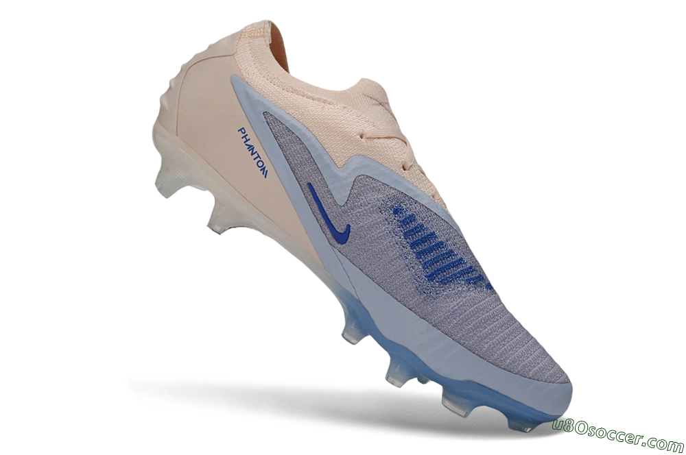 Nike Phantom 6 Elite Low FG Firm Ground Soccer Cleats - Blue/Barely Grape/Barely Peach 5
