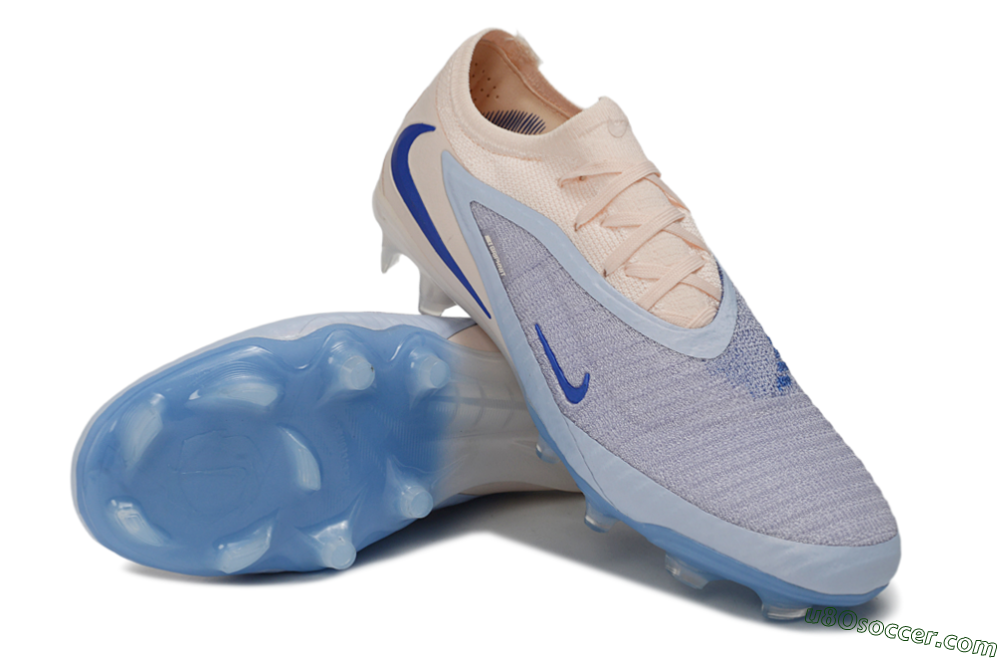 Nike Phantom 6 Elite Low FG Firm Ground Soccer Cleats - Blue/Barely Grape/Barely Peach 4