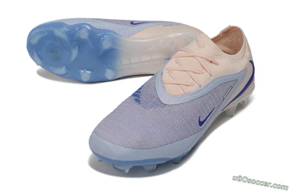 Nike Phantom 6 Elite Low FG Firm Ground Soccer Cleats - Blue/Barely Grape/Barely Peach 3
