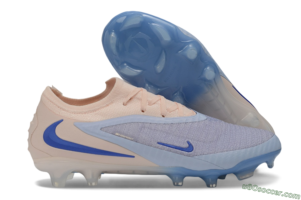 Nike Phantom 6 Elite Low FG Firm Ground Soccer Cleats - Blue/Barely Grape/Barely Peach 1