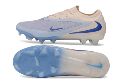 Nike Phantom 6 Elite Low FG Firm Ground Soccer Cleats - Blue/Barely Grape/Barely Peach