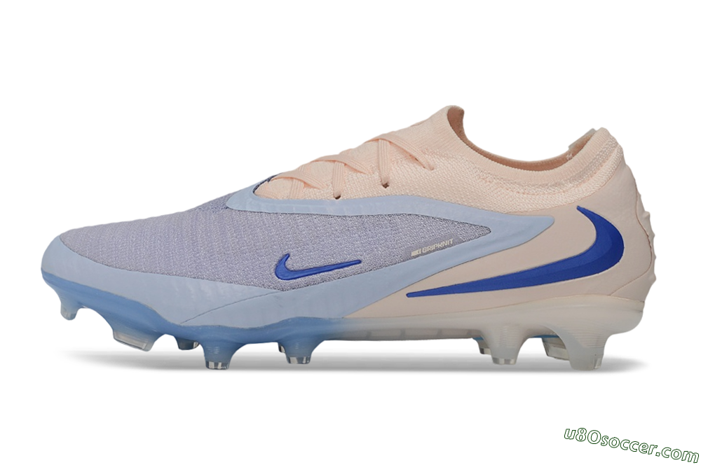 Nike Phantom 6 Elite Low FG Firm Ground Soccer Cleats - Blue/Barely Grape/Barely Peach 2