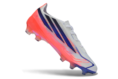 Adidas F50 Hyperfast Elite FG Firm Ground Soccer Cleats - White/Solar Red/Lucid Blue