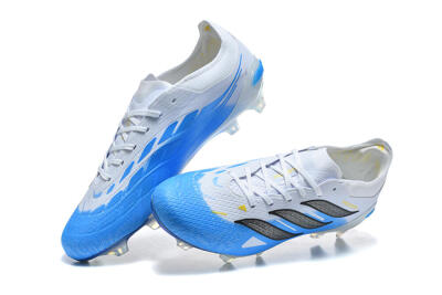 Adidas Predator 26 Elite FG Firm Ground Soccer Cleats - White/Sky Blue/Core Black