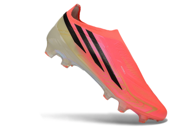 Adidas F50 Hyperfast Elite Laceless FG Firm Ground Soccer Cleats - Pink/Solar Pink/Iridescent