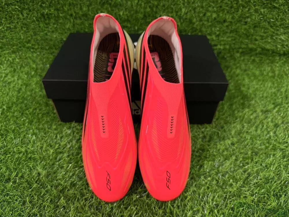 Adidas F50 Hyperfast Elite Laceless FG Firm Ground Soccer Cleats - Pink/Solar Pink/Iridescent