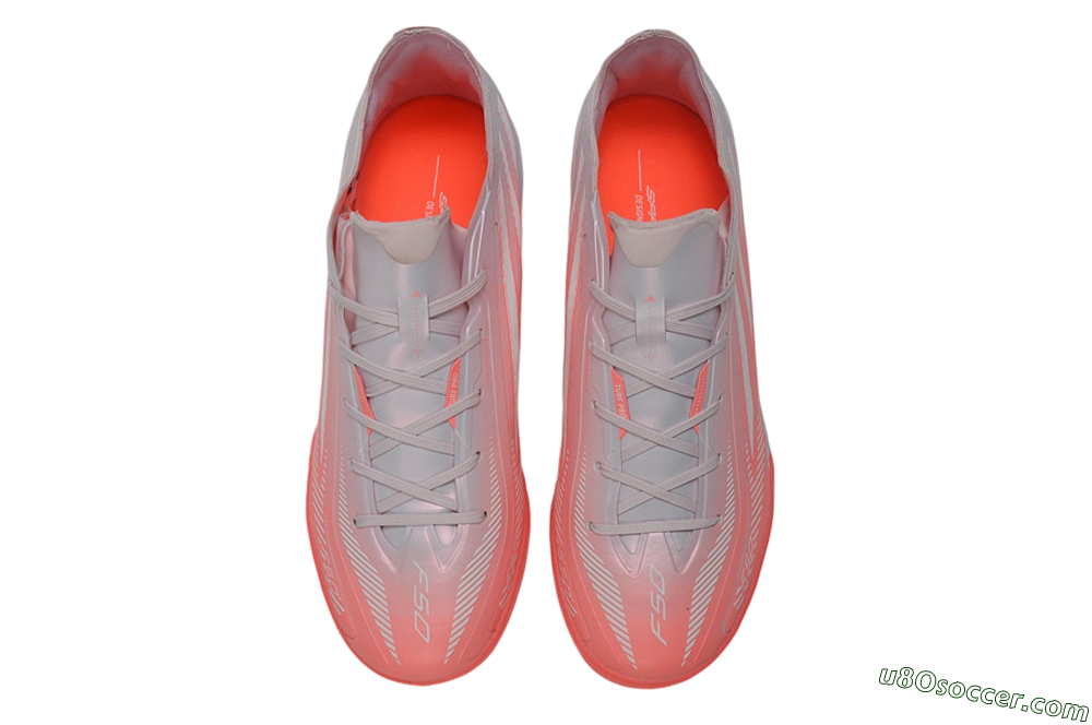 Adidas F50 Hyperfast Pro TF Artificial Turf Soccer Shoes - Pink/Solar Pink/Grey White 4