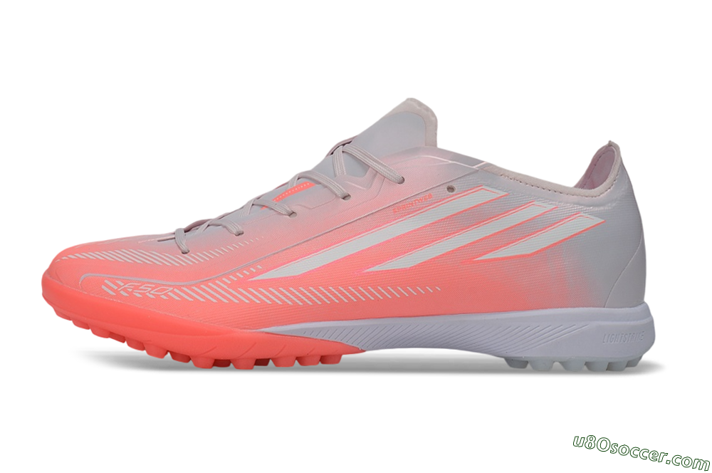 Adidas F50 Hyperfast Pro TF Artificial Turf Soccer Shoes - Pink/Solar Pink/Grey White 2