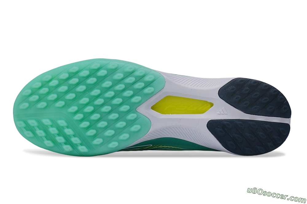 Adidas F50 Hyperfast Pro TF Artificial Turf Soccer Shoes - Green/Mint Green/Royal Blue 6