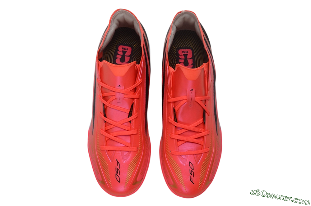 Adidas F50 Hyperfast Pro TF Artificial Turf Soccer Shoes - Pink/Solar Pink/Off White 4