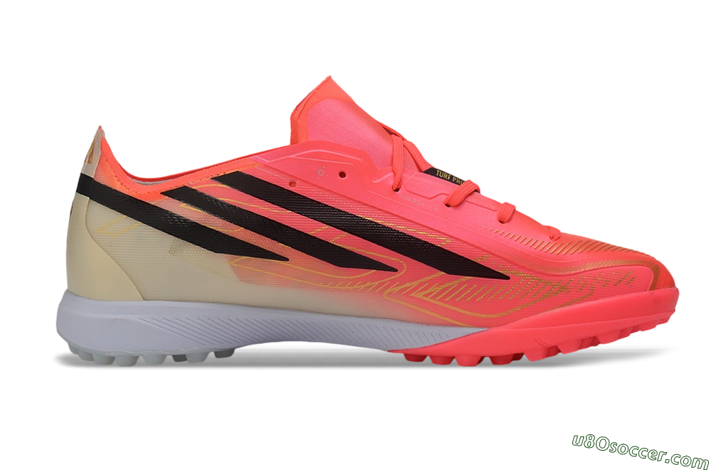 Adidas F50 Hyperfast Pro TF Artificial Turf Soccer Shoes - Pink/Solar Pink/Off White 7