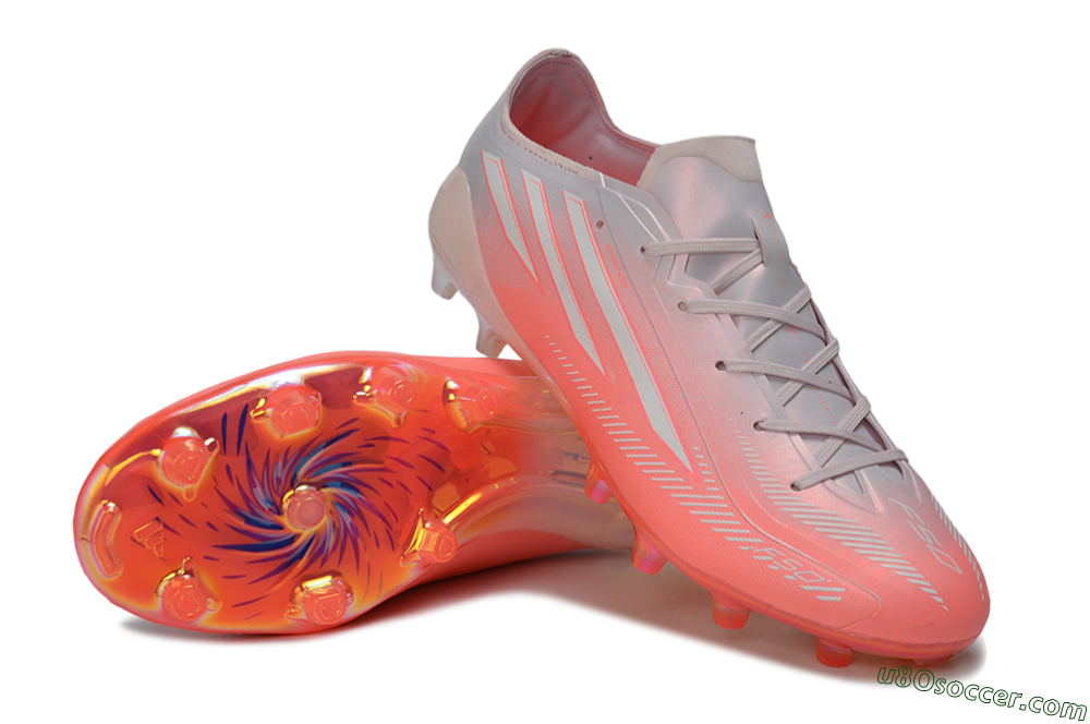 Adidas F50 Hyperfast Elite FG Firm Ground Soccer Cleats - Pink/Solar Pink/Iridescent White 3