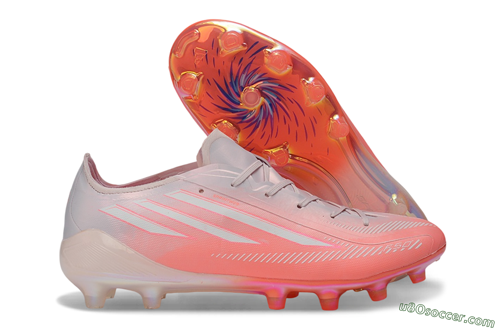 Adidas F50 Hyperfast Elite FG Firm Ground Soccer Cleats - Pink/Solar Pink/Iridescent White 1